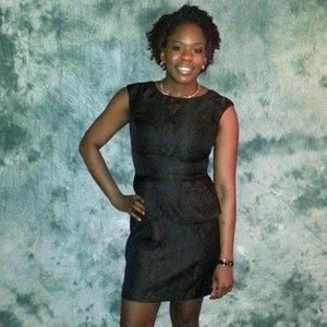 Brown Jacquard Print Cocktail Dress